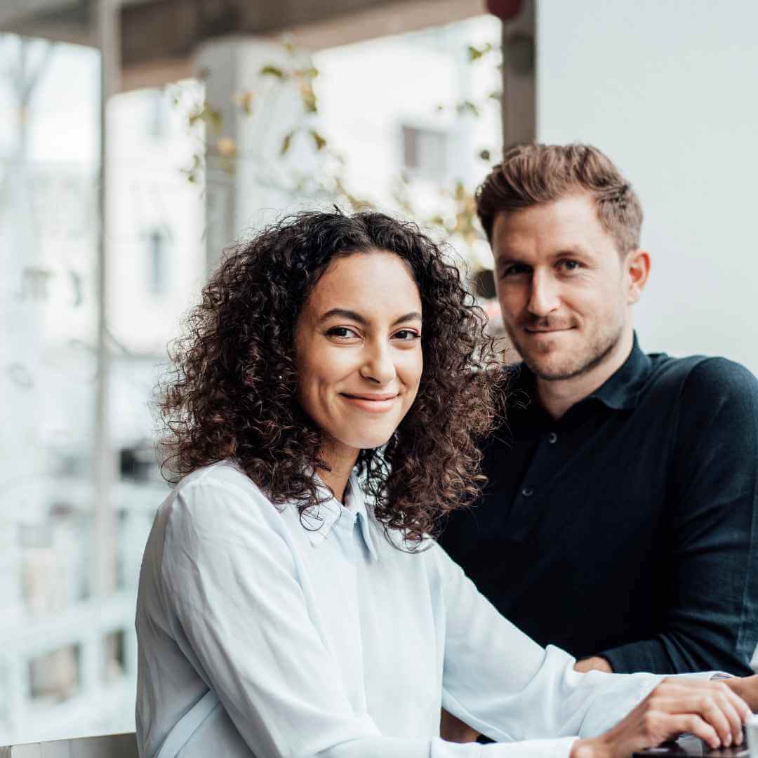 Two colleagues in the office